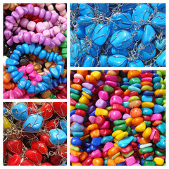 colorful semi-precious stones bijou pattern - 68806094