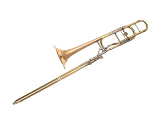 Obraz na płótnie Canvas Trombone isolated on white