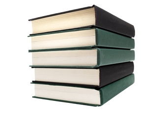 Big Stack Of Books Isolated On White