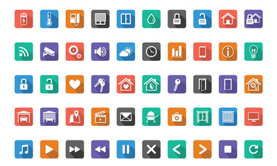 Home automation, Smart home  icon set, Vector images