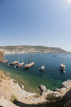 Bodrum Castle and Seascape of the with yachts