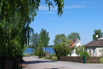 Fototapeta premium Dorfstraße in Schweden