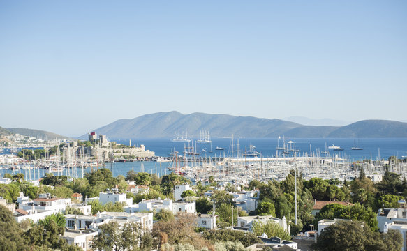 Bodrum Castle and Harbour in Turkey