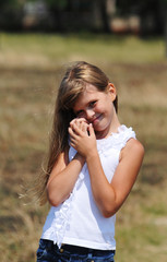 Pretty girl portrait outdoor