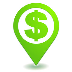 dollar symbole localisation vert