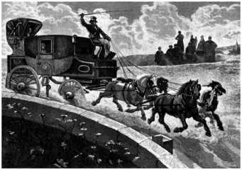 Mail-Coach - Malle-Poste - 19th century