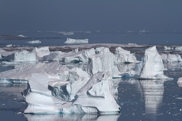 Valley icebergs or cemetery  icebergs near the Antarctic Peninsu