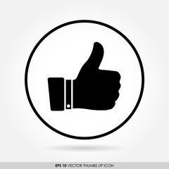 Thumbs up icon in circle