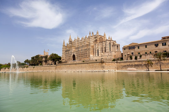 La Seu cathedral in Palma de Mallorca, Spain
