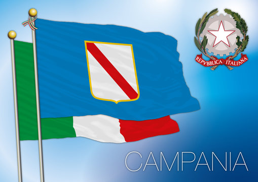 campania regional flag, italy