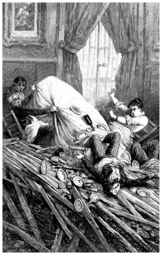 Earthcake - Tremblement de Terre - 19th century