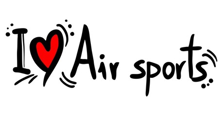 Fototapeta na wymiar Air sport love