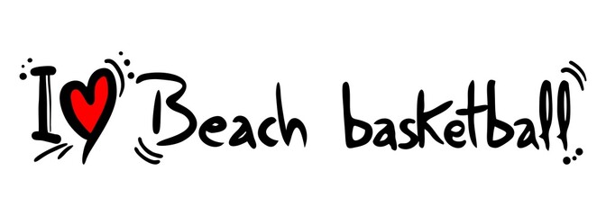 Beach basketball love