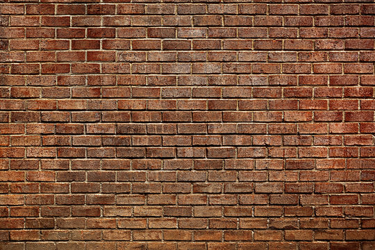 Fototapeta the old red brick wall