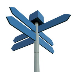 directional sign post