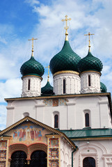 Fototapeta na wymiar Elijah the Prophet church in Yaroslavl, Russia. UNESCO Heritage.