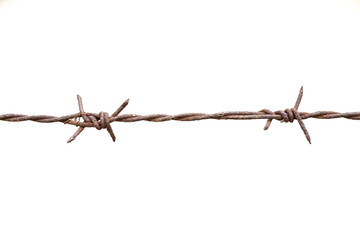 real barbed wire with some rust