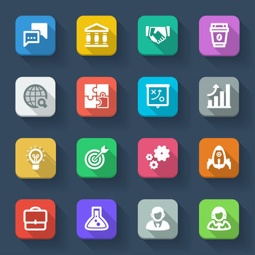 Start up. Flat icons about business