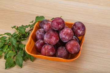 Fresh plums