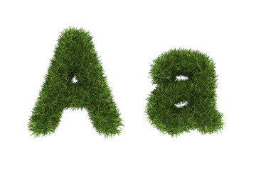 Grass letters, upper and lowercase 