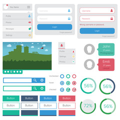 Flat design elements pack