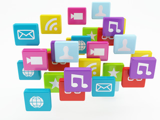 mobile phone app icon. Software concept
