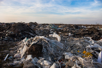 Garbage on the landfill