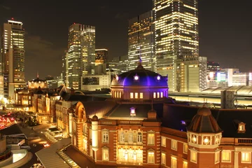 Foto op Canvas 東京駅　夜景 © sakikimi