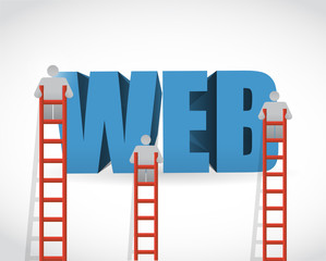 web ladder illustration design