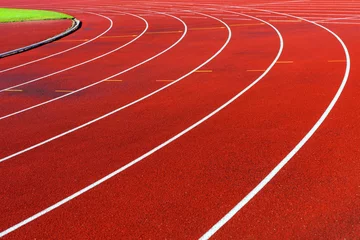 Gordijnen Curve of running tracks © Pink Badger