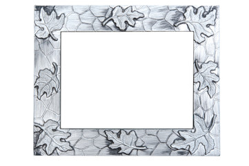 Abstract silver photo frame