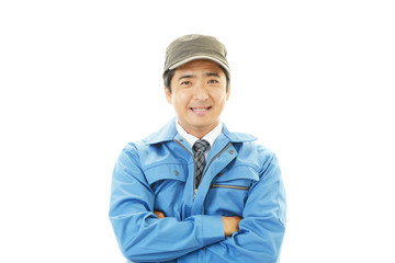 笑顔の労働者