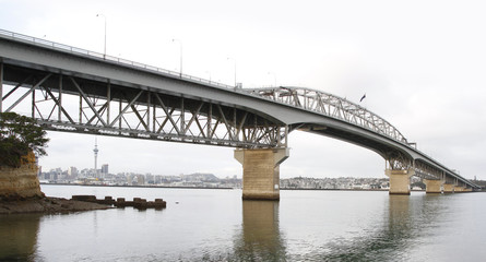 Auckland harbor bridge. New Zealand
