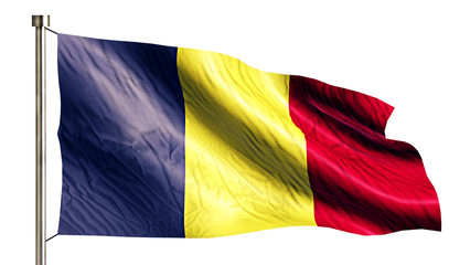 Romania National Flag Isolated 3D White Background