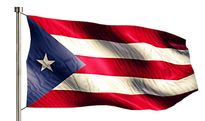 Puerto Rico National Flag Isolated 3D White Background