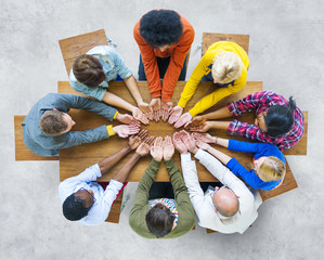 Group of Diverse People Hand Cupped