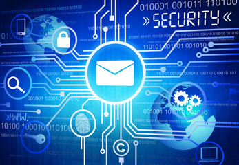 Digitally Generated Image of Online Security Concept