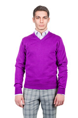 Fototapeta premium Male sweater isolated on the white