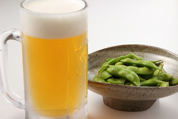 枝豆とビール