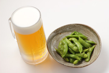 枝豆とビール