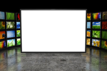 Tv screeen with images