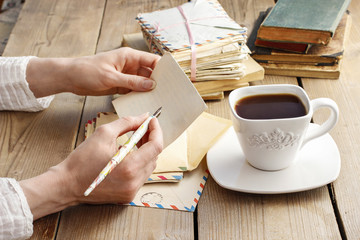 Woman writing a letter