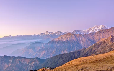  late sunset scene over high Himalayan landscape © s4sanchita