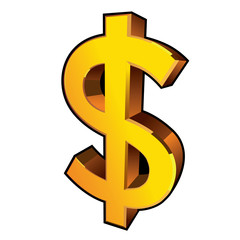 golden dollar sign