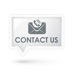 contact us with mail icon on a speech bubble