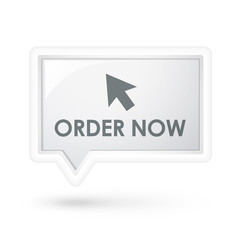 order now with mouse icon on a speech bubble