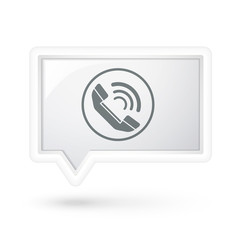 phone call icon on a speech bubble