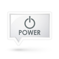 power word on a speech bubble