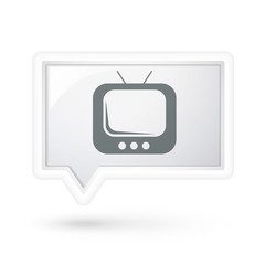 TV icon on a speech bubble