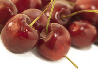 Sweet cherries as a background. close up